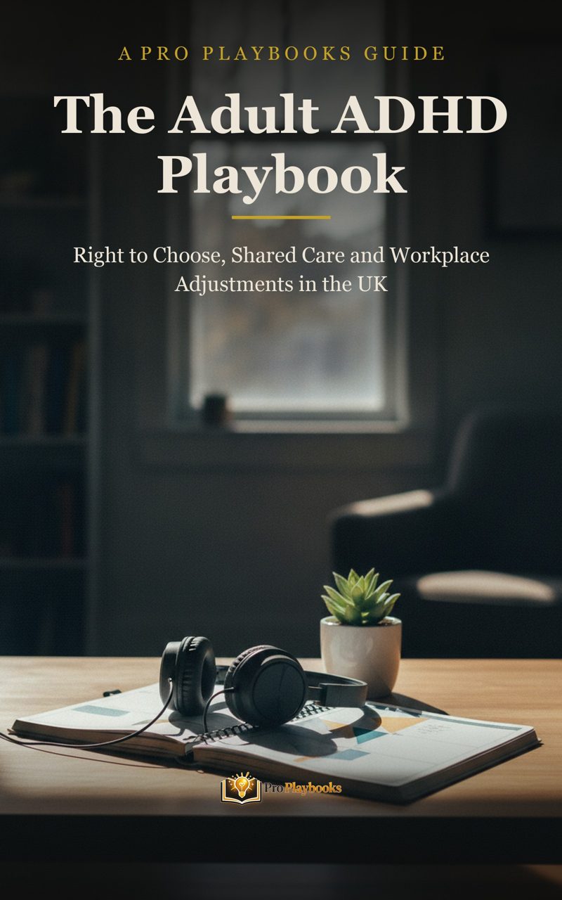 Right to Choose ADHD: The Adult ADHD Playbook (UK) book cover