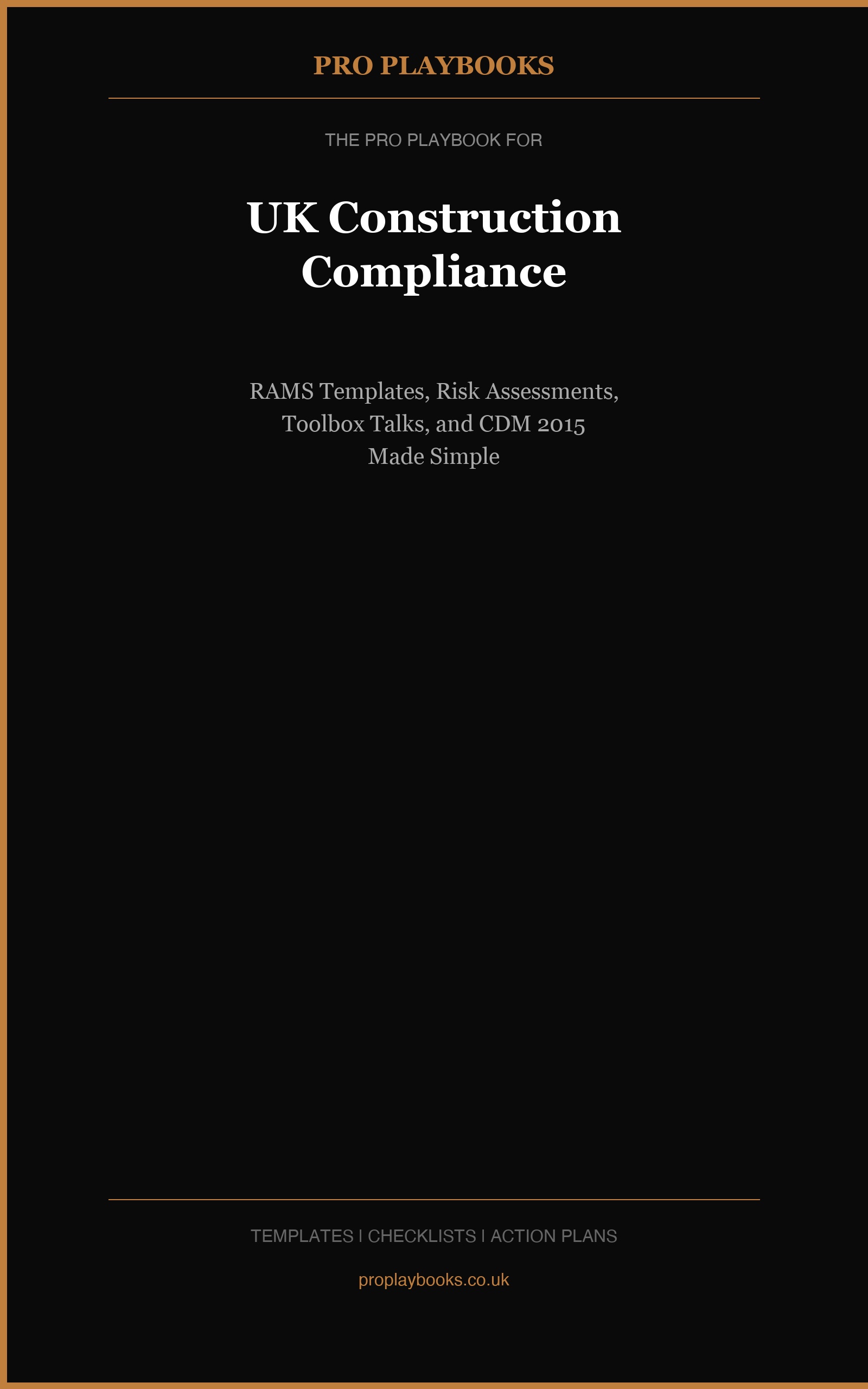 The Pro Playbook for UK Construction Compliance