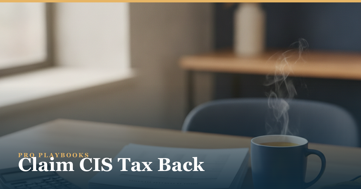 Claim CIS tax back: a UK subcontractor's guide to getting the CIS rebate
